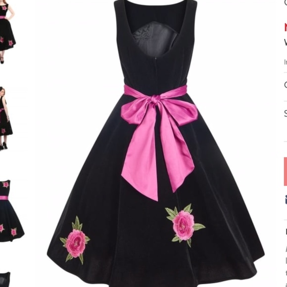 COLLECTIVE VINTAGE VELVET DRESS NWT SMALL - Picture 2 of 8